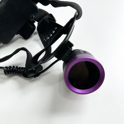 Fluorescencyjna lampa czołowa UV do badań magnetyczno-proszkowych DG-3101S z szczytową długością fali 365-370nm i 2 sztukami baterii litowych 18650