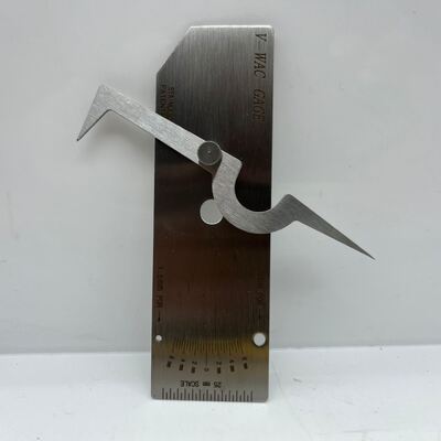 Typ V-WAC Jednoręczny ramię Fillet Stainless Steel Weld Gauge Metric & Inch Dual Scale
