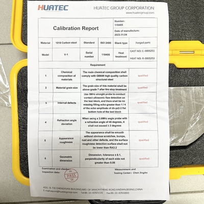 IIW V-1 CS SS AL Materiał UT Bloki kalibracyjne Instrument NDT