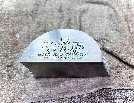 Blok kalibracji ultradźwiękowej A7 Blok kalibracji RTB ze stali węglowej