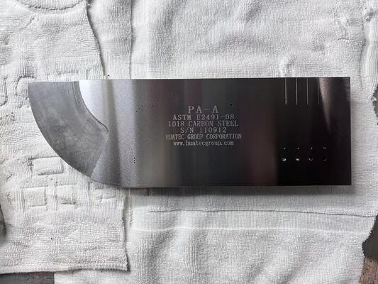 Blok kalibracyjny typu A z fazowym układem - usługa NDT