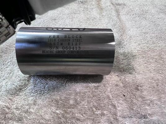 Zestaw 10 bloków kalibracyjnych z płaskim dnem do pomiaru odległości i amplitudy