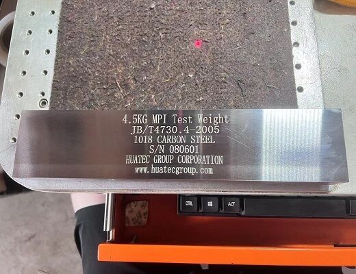 4.5KG MPI Masa testowa 45N Inspekcja cząstek magnetycznych Siła podnosząca Blok 1018 Stal węglowa Do kalibracji joka magnetycznego AC