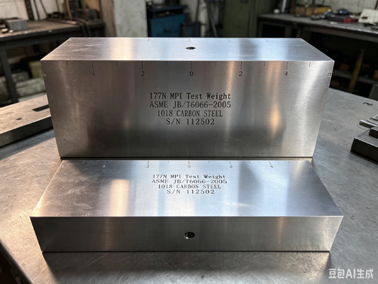 177N MPI Masa badawcza 1018 Bloku kalibracji kontroli cząstek magnetycznych ze stali węglowej Zgodność z ASME JB/T6066-2005 Próbka siły podnoszenia jarzma magnetycznego DC