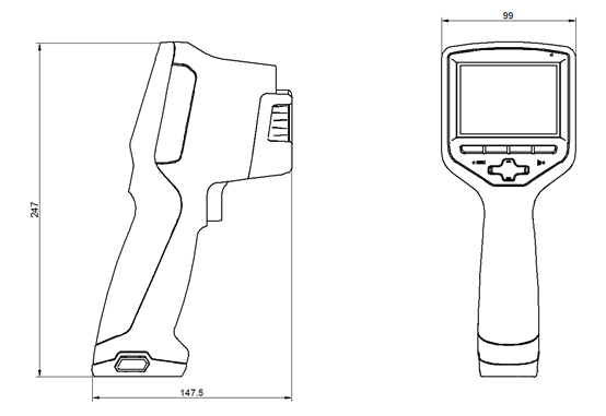 HIR-7R Series Handheld Thermal Imager 640*480 Rozdzielczość 17μm Pixel Auto Focus Przemysłowa kamera termiczna w podczerwieni