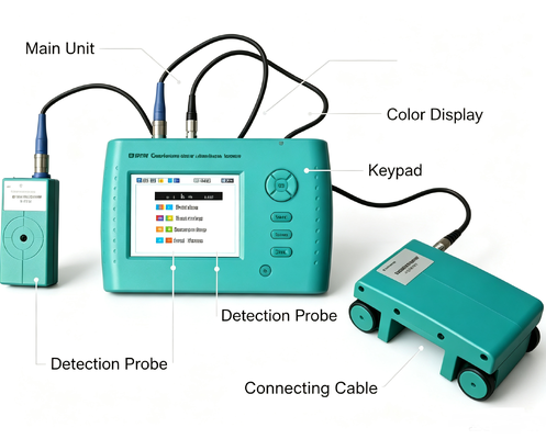 HPT50(+) Portable Concrete Rebar Scanner Single Probe Rebar Diameter Estimation Cable Pipe Locator With Report Printing Function
