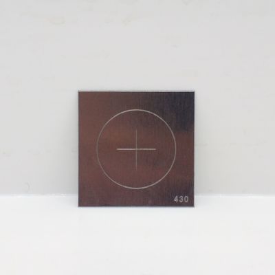 Próbka testowa do badań MPI CX-430 MPI ze sztucznymi defektami w kształcie koła i krzyża